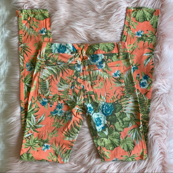 Daang Goodman Tripp NYC Orange Floral Jeans - Picture 3 of 4